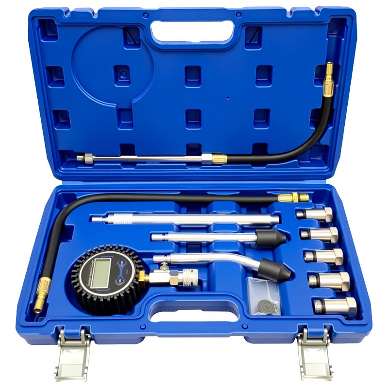 ZKTOOL LCD Digital Compression Tester Automotive,Digital Compression Gauge 250 PSI,Automotive Engine Compression Tester Adapter Kit,Engine Cylinder Compression Tester Kit - Image 1